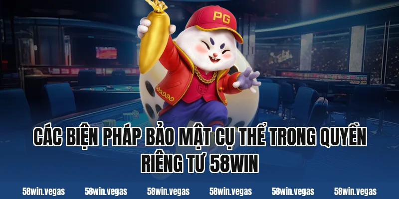 Các biện pháp bảo mật cụ thể trong quyền riêng tư 58win